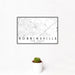 12x18 Robbinsville New Jersey Map Print Landscape Orientation in Classic Style With Small Cactus Plant in White Planter