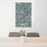 24x36 Robbinsville New Jersey Map Print Portrait Orientation in Afternoon Style Behind 2 Chairs Table and Potted Plant
