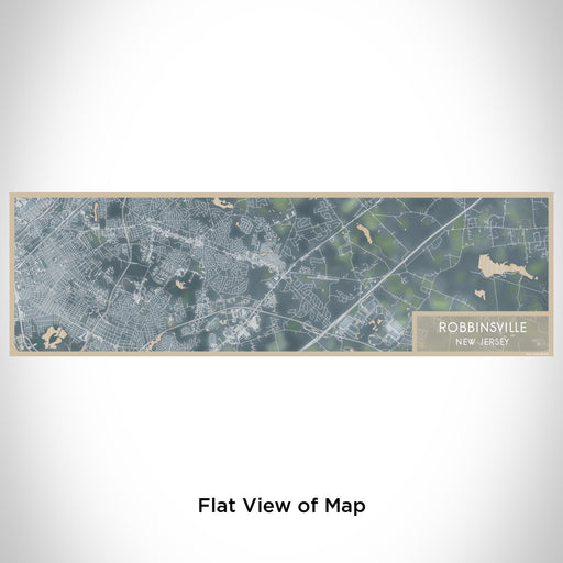 Flat View of Map Custom Robbinsville New Jersey Map Enamel Mug in Afternoon