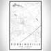 Robbinsville New Jersey Map Print Portrait Orientation in Classic Style With Shaded Background