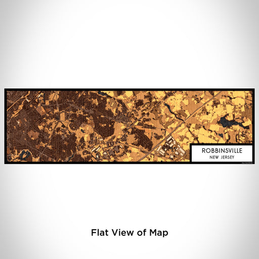 Flat View of Map Custom Robbinsville New Jersey Map Enamel Mug in Ember