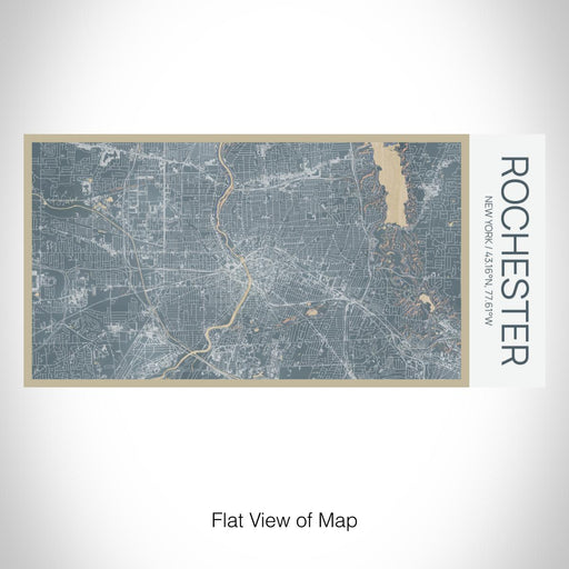 Rendered View of Rochester New York Map on 17oz Stainless Steel Insulated Bottle with printed afternoon style map