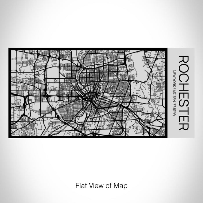 Rendered View of Rochester New York Map on 17oz Stainless Steel Insulated Cola Bottle in Stainless