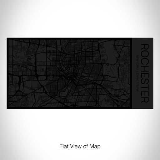 Rendered View of Rochester New York Map on 17oz Stainless Steel Insulated Cola Bottle in Stainless in Matte Black