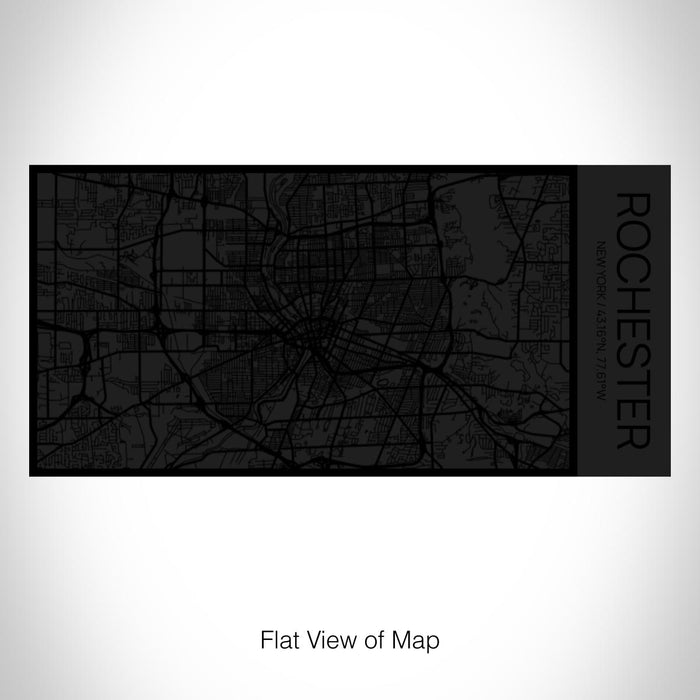 Rendered View of Rochester New York Map on 17oz Stainless Steel Insulated Cola Bottle in Stainless in Matte Black