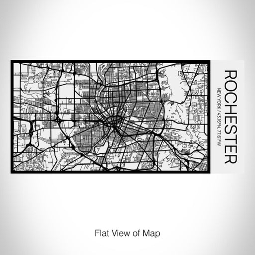 Rendered View of Rochester New York Map on 17oz Stainless Steel Insulated Cola Bottle in Stainless in Matte White