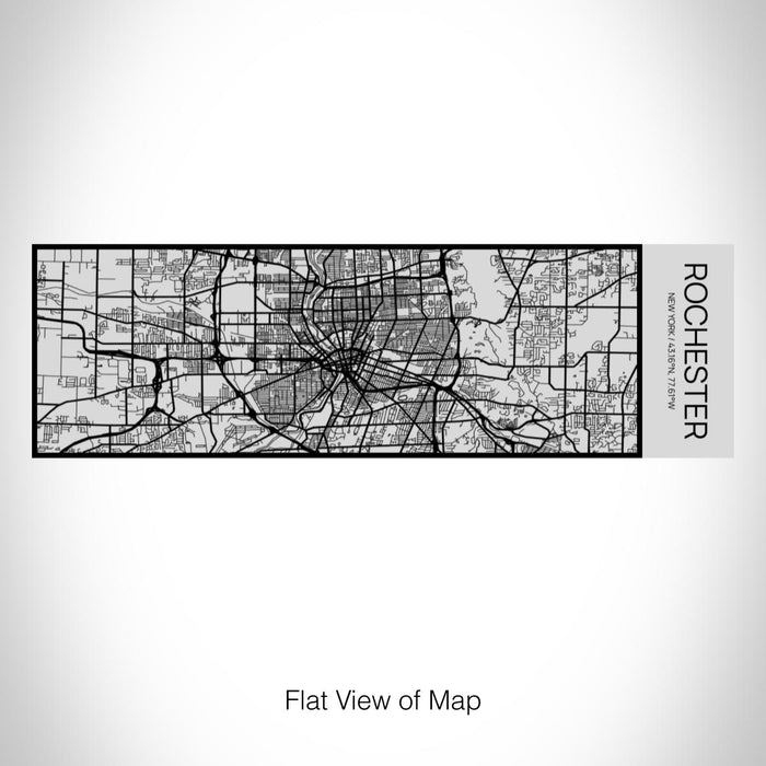 Rendered View of Rochester New York Map on 10oz Stainless Steel Insulated Cup with Sipping Lid