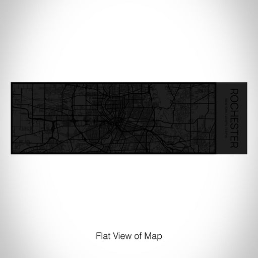Rendered View of Rochester New York Map on 10oz Stainless Steel Insulated Cup in Matte Black with Sliding Lid