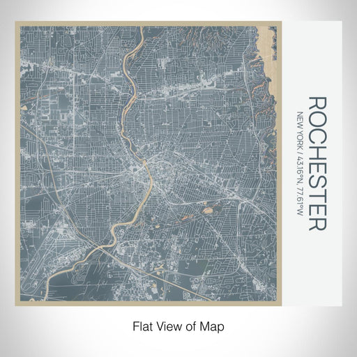 Rendered View of Rochester New York Map on 17oz Stainless Steel Insulated Tumbler in Afternoon Map Style