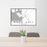 24x36 Rock Hall Maryland Map Print Lanscape Orientation in Classic Style Behind 2 Chairs Table and Potted Plant