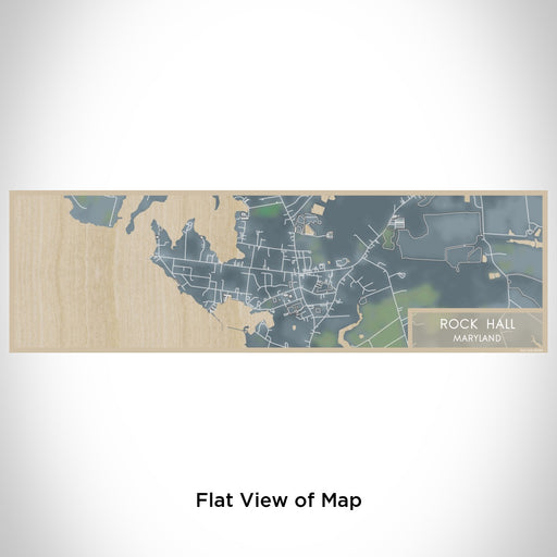 Flat View of Map Custom Rock Hall Maryland Map Enamel Mug in Afternoon