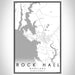 Rock Hall Maryland Map Print Portrait Orientation in Classic Style With Shaded Background