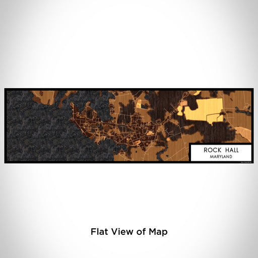 Flat View of Map Custom Rock Hall Maryland Map Enamel Mug in Ember