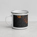 Left View Custom Rock Hall Maryland Map Enamel Mug in Ember