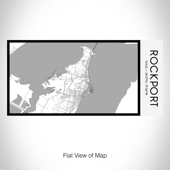 Rendered View of Rockport Texas Map on 17oz Stainless Steel Insulated Bottle with printed classic style map