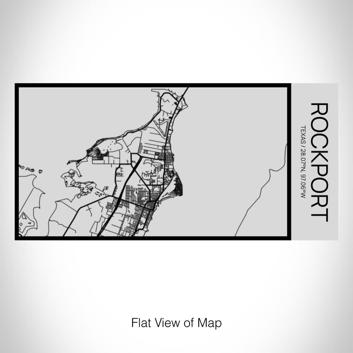 Rendered View of Rockport Texas Map on 17oz Stainless Steel Insulated Cola Bottle in Stainless