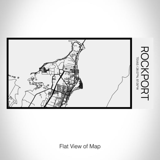Rendered View of Rockport Texas Map on 17oz Stainless Steel Insulated Cola Bottle in Stainless in Matte White