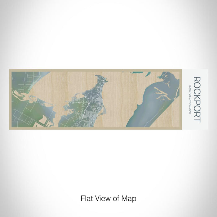 Rendered View of Rockport Texas Map on 10oz Stainless Steel Insulated Cup in Afternoon with Sliding Lid