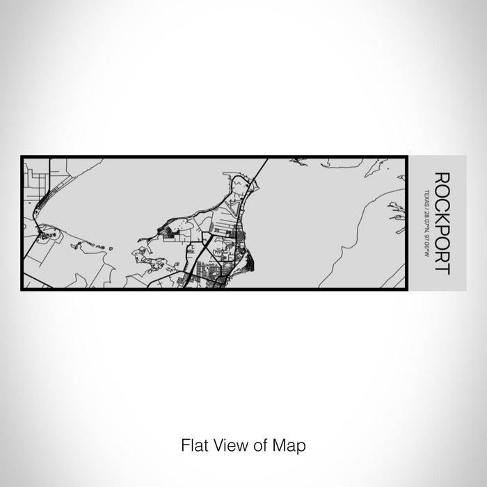 Rendered View of Rockport Texas Map on 10oz Stainless Steel Insulated Cup with Sipping Lid
