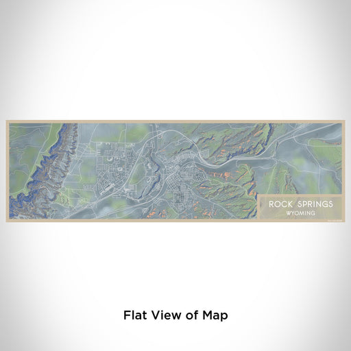 Flat View of Map Custom Rock Springs Wyoming Map Enamel Mug in Afternoon