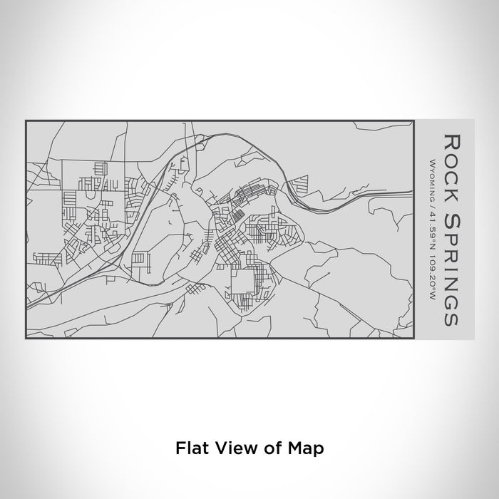 Rendered View of Rock Springs Wyoming Map Engraving on 17oz Stainless Steel Insulated Cola Bottle