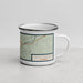 Right View Custom Rock Springs Wyoming Map Enamel Mug in Woodblock