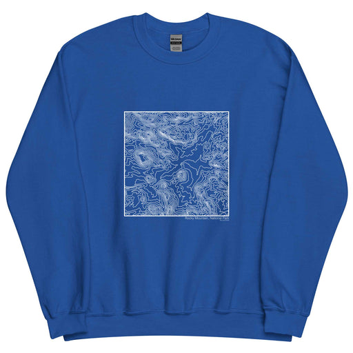 Rocky Mountain National Park Topographic  Map Unisex Crewneck Sweater with City inscription in Royal Blue