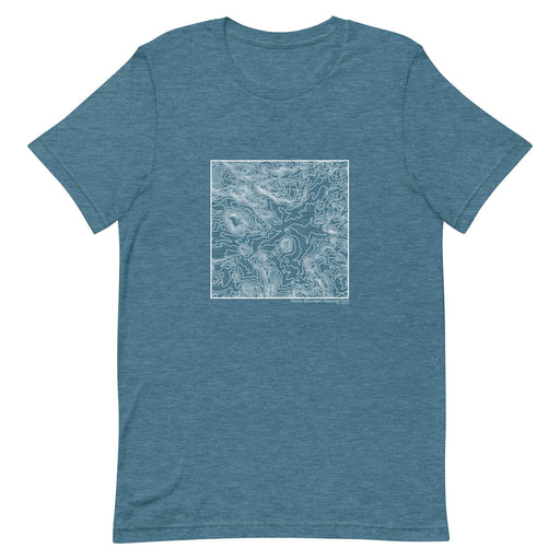 Rocky Mountain National Park Topographic  Map Unisex T-Shirt with City inscription in Heather Teal
