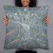 Person holding 22x22 Custom Rome Georgia Map Throw Pillow in Afternoon