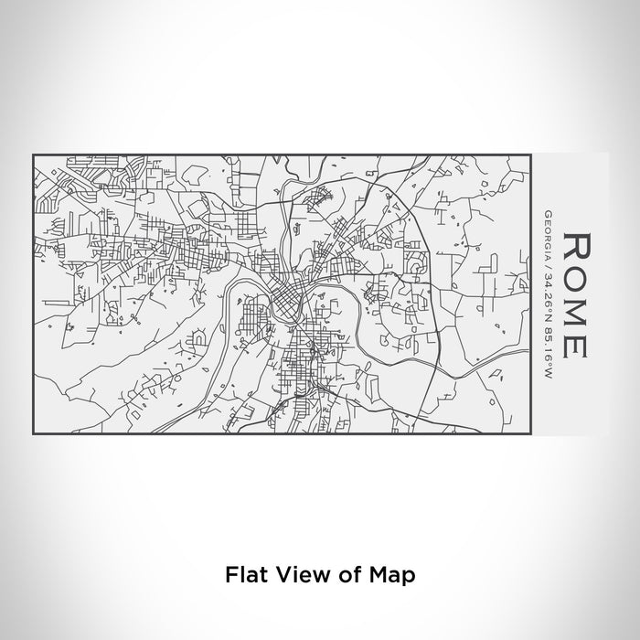 Rendered View of Rome Georgia Map Engraving on 17oz Stainless Steel Insulated Cola Bottle in White