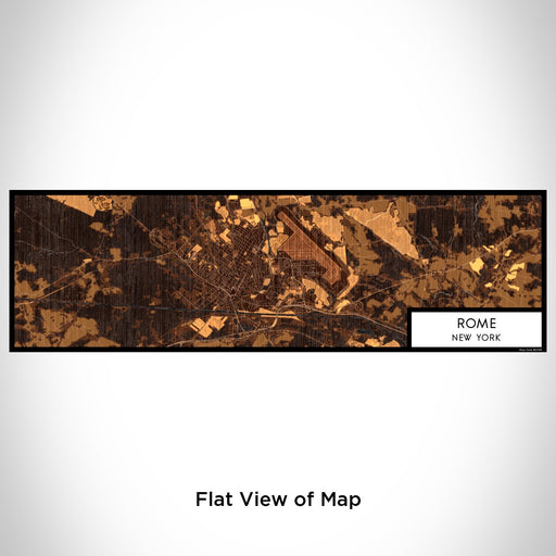 Flat View of Map Custom Rome New York Map Enamel Mug in Ember