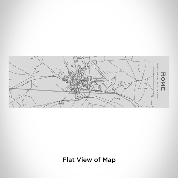 Rendered View of Rome New York Map Engraving on 10oz Stainless Steel Insulated Cup with Sipping Lid