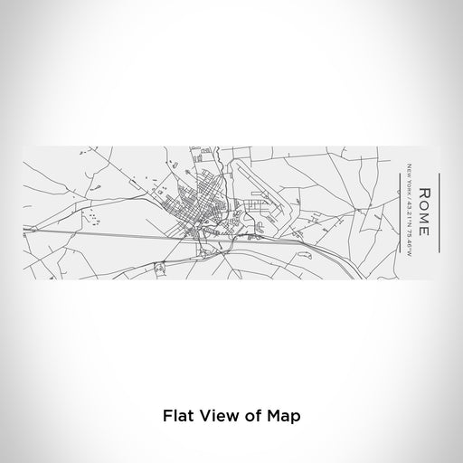 Rendered View of Rome New York Map Engraving on 10oz Stainless Steel Insulated Cup with Sliding Lid in White