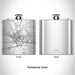 Rendered View of Rome New York Map Engraving on 6oz Stainless Steel Flask