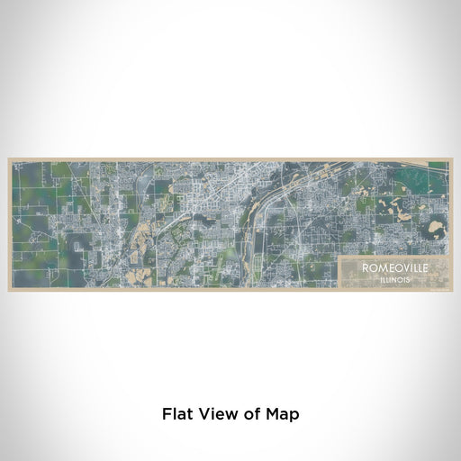 Flat View of Map Custom Romeoville Illinois Map Enamel Mug in Afternoon