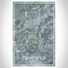 Romeoville Illinois Map Print Portrait Orientation in Afternoon Style With Shaded Background