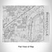 Rendered View of Romeoville Illinois Map Engraving on 20oz Stainless Steel Insulated Bottle with Bamboo Top