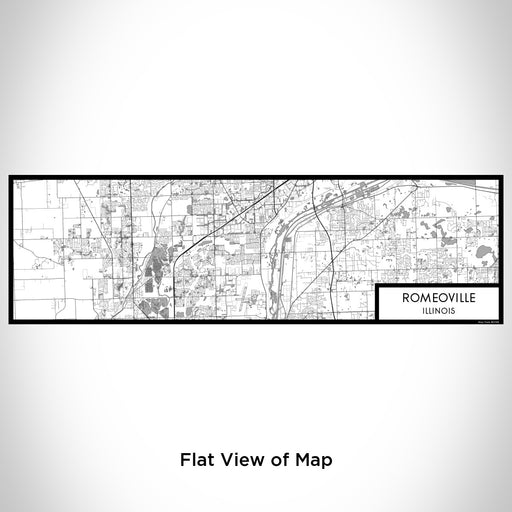 Flat View of Map Custom Romeoville Illinois Map Enamel Mug in Classic