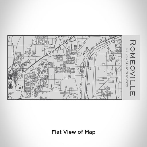 Rendered View of Romeoville Illinois Map Engraving on 17oz Stainless Steel Insulated Cola Bottle
