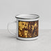 Left View Custom Romeoville Illinois Map Enamel Mug in Ember