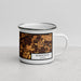 Right View Custom Romeoville Illinois Map Enamel Mug in Ember