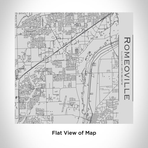 Rendered View of Romeoville Illinois Map Engraving on 17oz Stainless Steel Insulated Tumbler