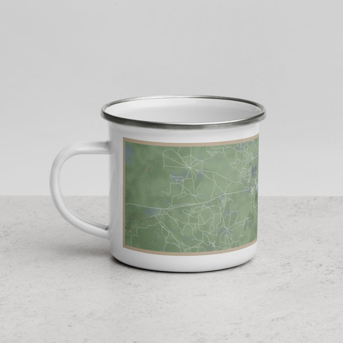 Left View Custom Roswell New Mexico Map Enamel Mug in Afternoon