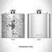 Rendered View of Roswell New Mexico Map Engraving on 6oz Stainless Steel Flask