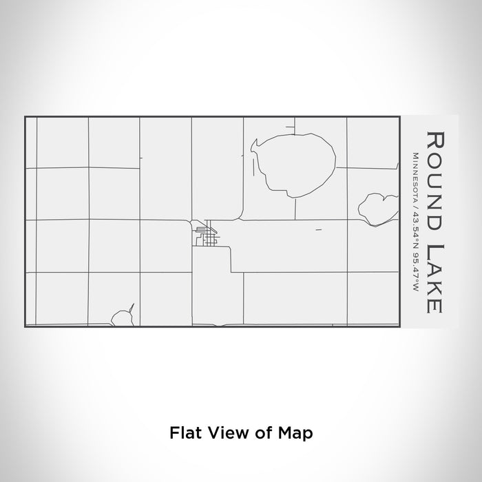 Rendered View of Round Lake Minnesota Map Engraving on 17oz Stainless Steel Insulated Cola Bottle in White