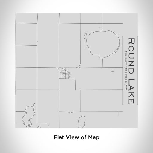 Rendered View of Round Lake Minnesota Map Engraving on 17oz Stainless Steel Insulated Tumbler
