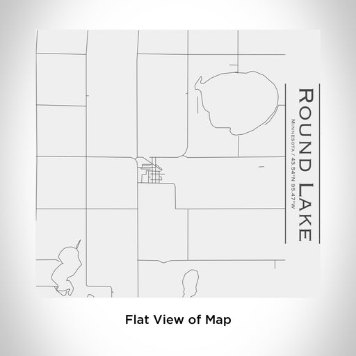 Rendered View of Round Lake Minnesota Map Engraving on 17oz Stainless Steel Insulated Tumbler in White