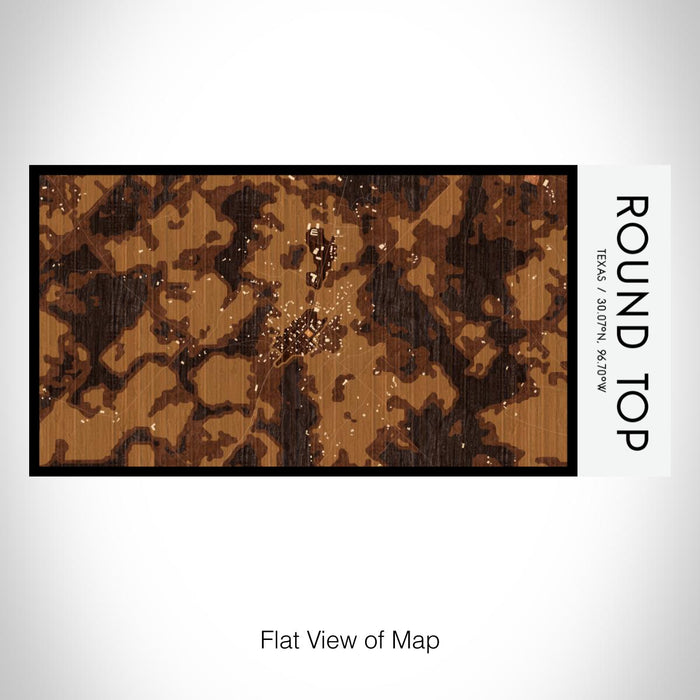 Rendered View of Round Top Texas Map on 17oz Stainless Steel Insulated Bottle with printed ember style map