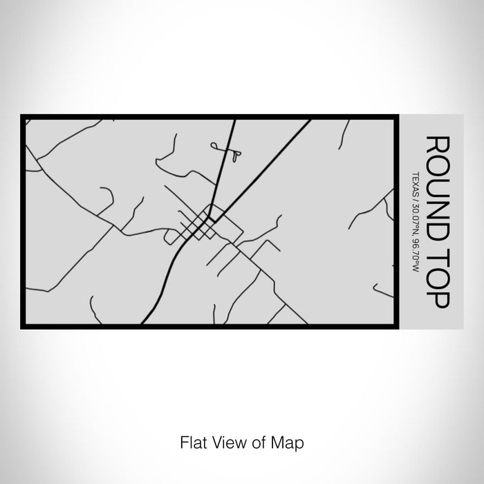 Rendered View of Round Top Texas Map on 17oz Stainless Steel Insulated Cola Bottle in Stainless