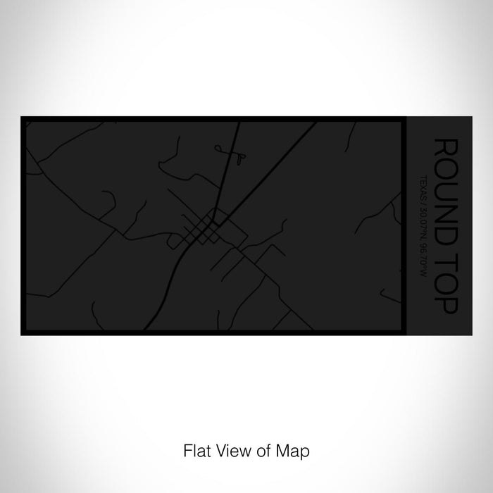 Rendered View of Round Top Texas Map on 17oz Stainless Steel Insulated Cola Bottle in Stainless in Matte Black